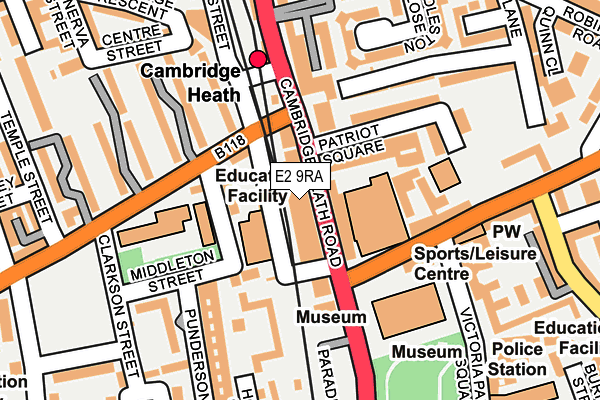 E2 9RA map - OS OpenMap – Local (Ordnance Survey)