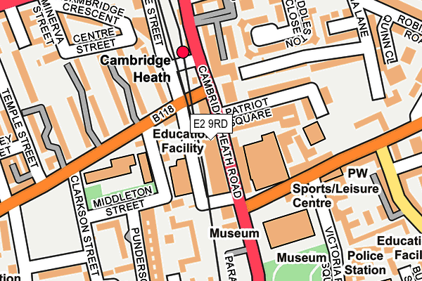 E2 9RD map - OS OpenMap – Local (Ordnance Survey)