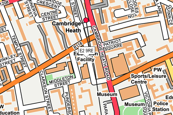 E2 9RE map - OS OpenMap – Local (Ordnance Survey)