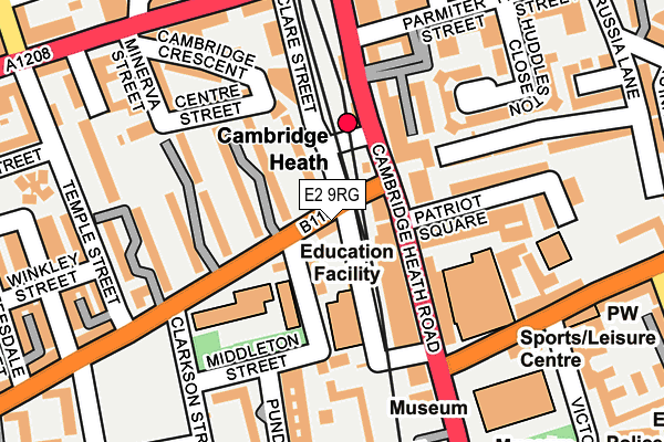 E2 9RG map - OS OpenMap – Local (Ordnance Survey)