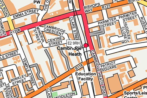 E2 9RH map - OS OpenMap – Local (Ordnance Survey)