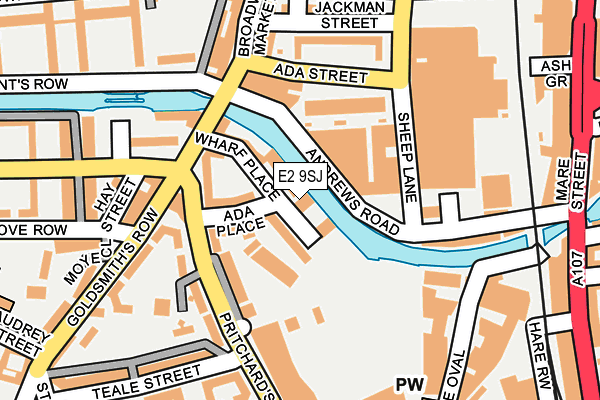 E2 9SJ map - OS OpenMap – Local (Ordnance Survey)