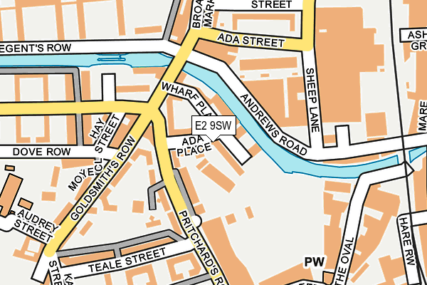 E2 9SW map - OS OpenMap – Local (Ordnance Survey)