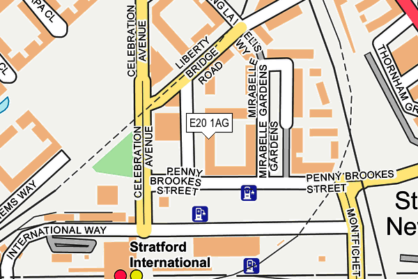 E20 1AG map - OS OpenMap – Local (Ordnance Survey)