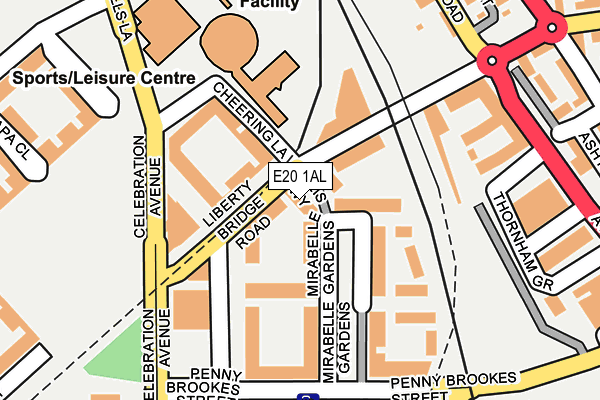 E20 1AL map - OS OpenMap – Local (Ordnance Survey)