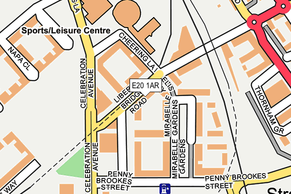 E20 1AR map - OS OpenMap – Local (Ordnance Survey)