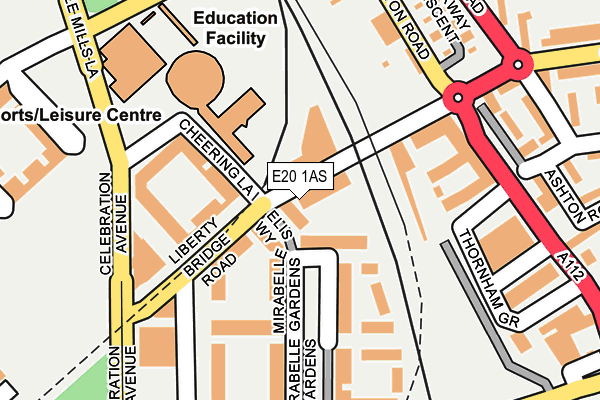 E20 1AS map - OS OpenMap – Local (Ordnance Survey)