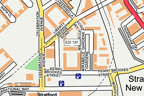 E20 1AY map - OS OpenMap – Local (Ordnance Survey)
