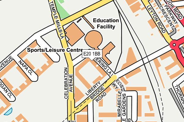 E20 1BB map - OS OpenMap – Local (Ordnance Survey)