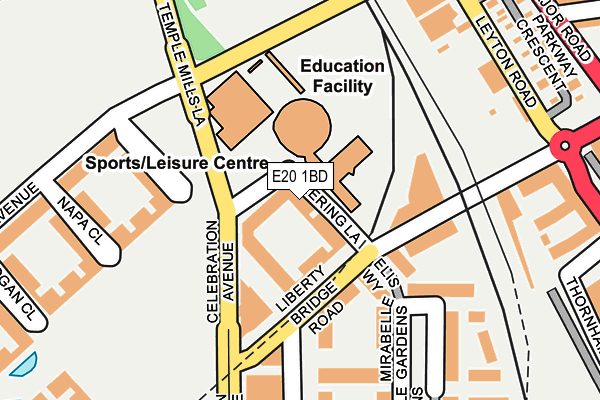 E20 1BD map - OS OpenMap – Local (Ordnance Survey)