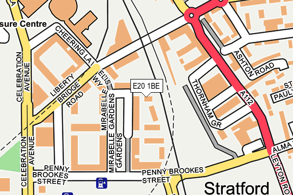E20 1BE map - OS OpenMap – Local (Ordnance Survey)