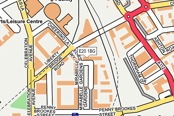 E20 1BG map - OS OpenMap – Local (Ordnance Survey)