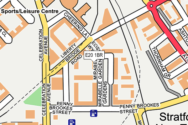 E20 1BR map - OS OpenMap – Local (Ordnance Survey)