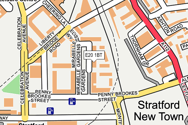 E20 1BT map - OS OpenMap – Local (Ordnance Survey)