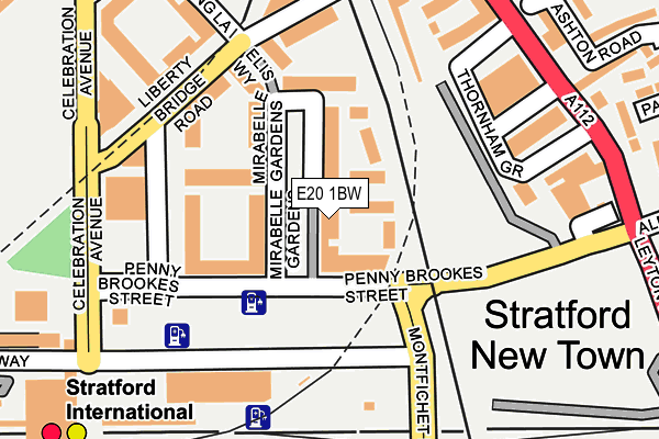 E20 1BW map - OS OpenMap – Local (Ordnance Survey)