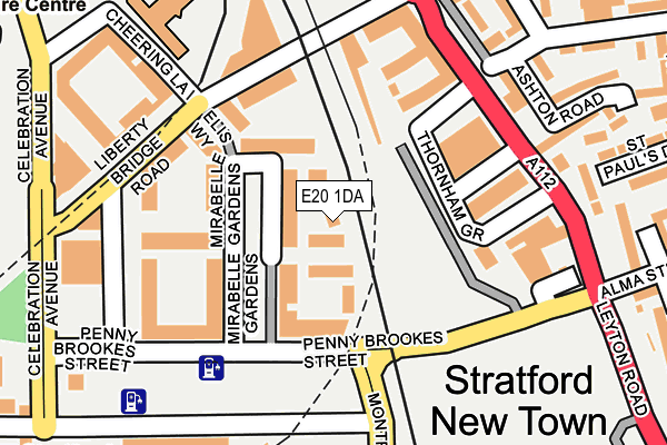 E20 1DA map - OS OpenMap – Local (Ordnance Survey)