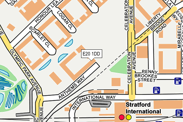 E20 1DD map - OS OpenMap – Local (Ordnance Survey)