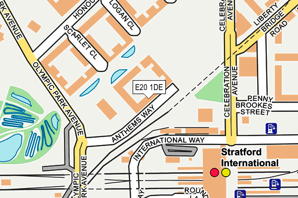 E20 1DE map - OS OpenMap – Local (Ordnance Survey)