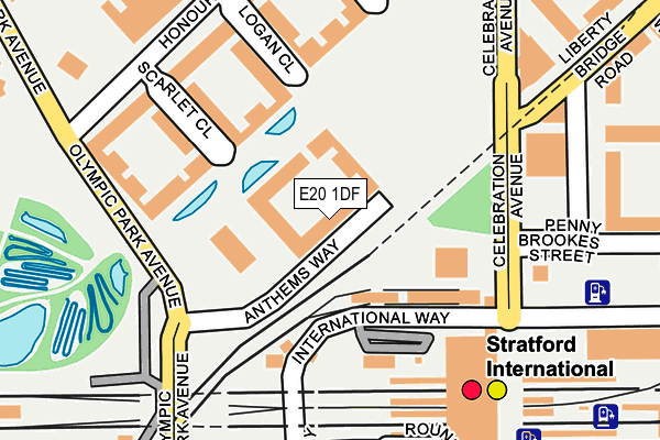 E20 1DF map - OS OpenMap – Local (Ordnance Survey)