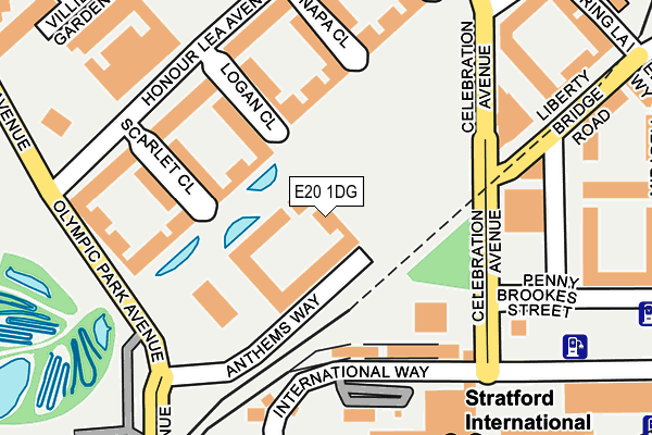 E20 1DG map - OS OpenMap – Local (Ordnance Survey)