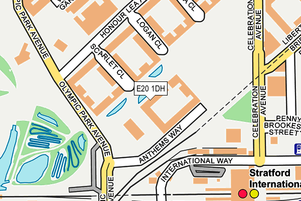 E20 1DH map - OS OpenMap – Local (Ordnance Survey)