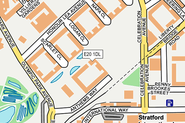 E20 1DL map - OS OpenMap – Local (Ordnance Survey)