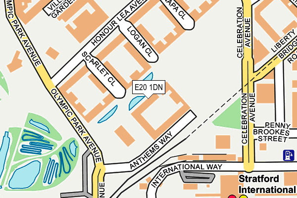 E20 1DN map - OS OpenMap – Local (Ordnance Survey)