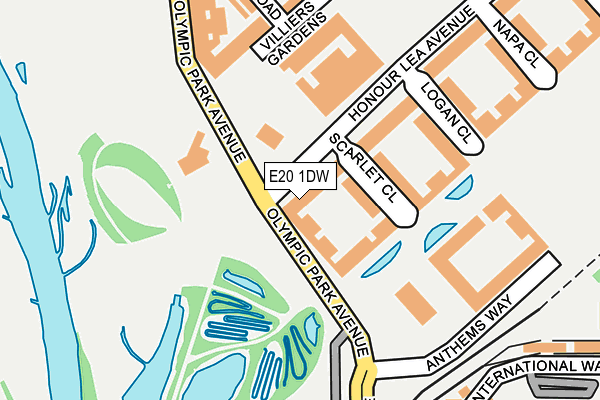 E20 1DW map - OS OpenMap – Local (Ordnance Survey)