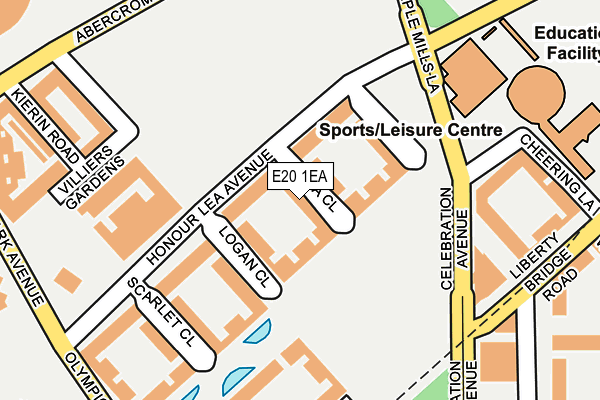 E20 1EA map - OS OpenMap – Local (Ordnance Survey)