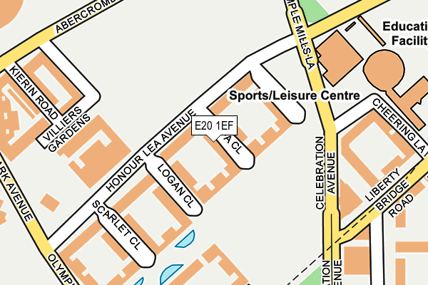 E20 1EF map - OS OpenMap – Local (Ordnance Survey)