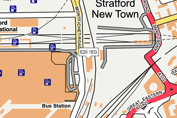 E20 1EG map - OS OpenMap – Local (Ordnance Survey)