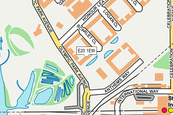 E20 1EW map - OS OpenMap – Local (Ordnance Survey)