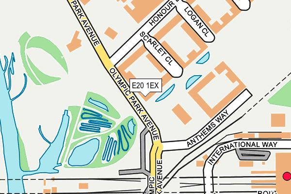 E20 1EX map - OS OpenMap – Local (Ordnance Survey)