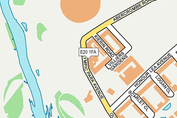 E20 1FA map - OS OpenMap – Local (Ordnance Survey)