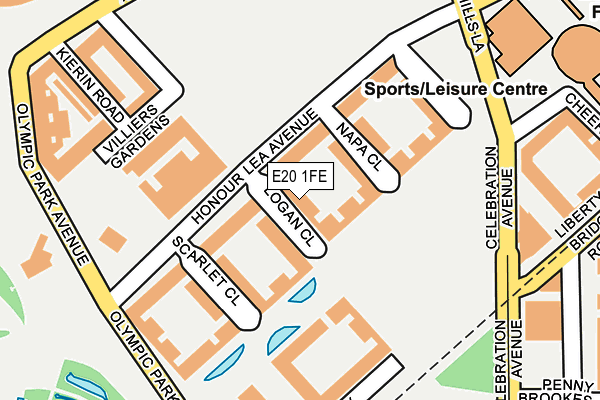 E20 1FE map - OS OpenMap – Local (Ordnance Survey)