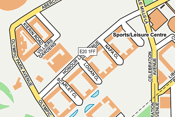 E20 1FF map - OS OpenMap – Local (Ordnance Survey)