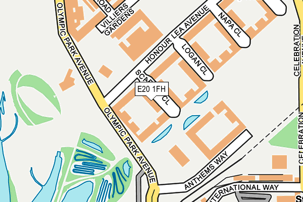 E20 1FH map - OS OpenMap – Local (Ordnance Survey)