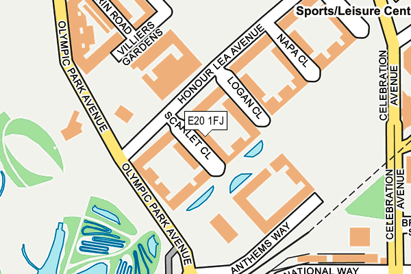 E20 1FJ map - OS OpenMap – Local (Ordnance Survey)