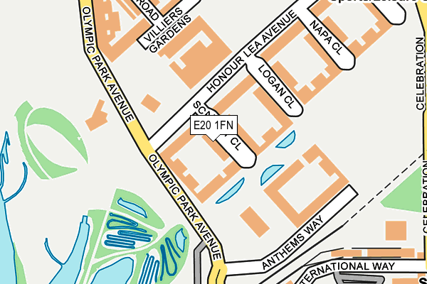 E20 1FN map - OS OpenMap – Local (Ordnance Survey)