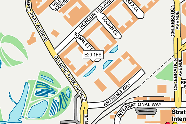 E20 1FS map - OS OpenMap – Local (Ordnance Survey)