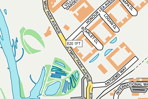 E20 1FT map - OS OpenMap – Local (Ordnance Survey)