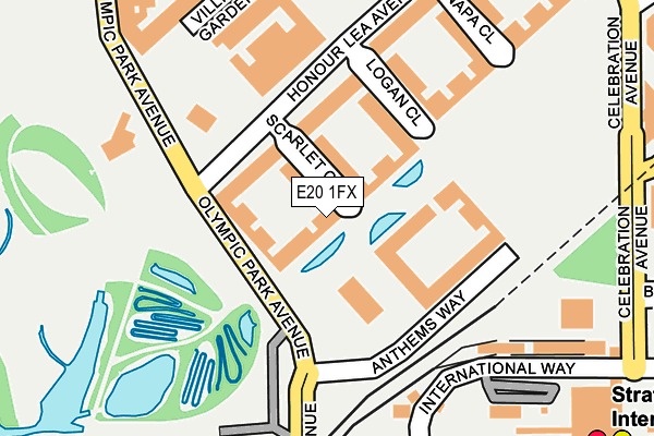 E20 1FX map - OS OpenMap – Local (Ordnance Survey)