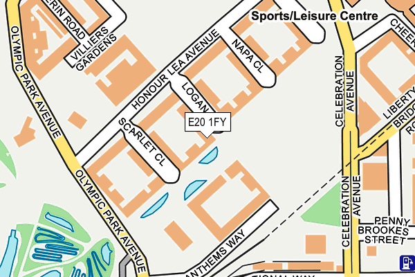 E20 1FY map - OS OpenMap – Local (Ordnance Survey)