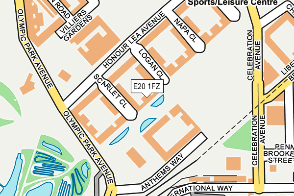 E20 1FZ map - OS OpenMap – Local (Ordnance Survey)