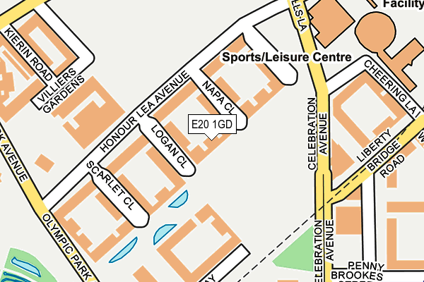 E20 1GD map - OS OpenMap – Local (Ordnance Survey)