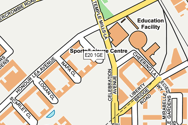 E20 1GE map - OS OpenMap – Local (Ordnance Survey)