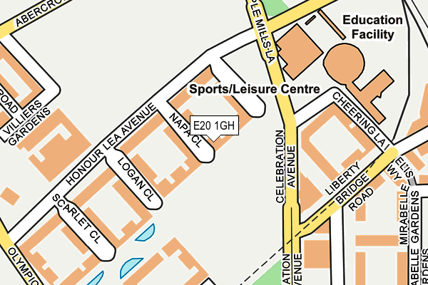 E20 1GH map - OS OpenMap – Local (Ordnance Survey)