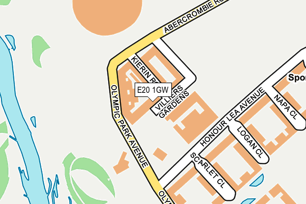 E20 1GW map - OS OpenMap – Local (Ordnance Survey)