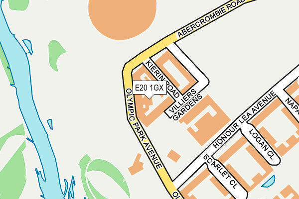 E20 1GX map - OS OpenMap – Local (Ordnance Survey)