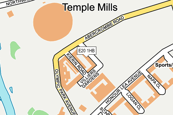 E20 1HB map - OS OpenMap – Local (Ordnance Survey)